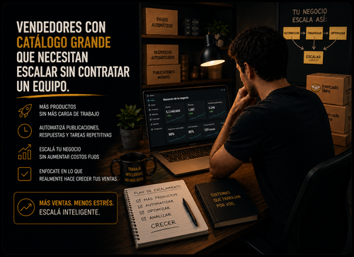 Vendedores con catálogo grande que necesitan escalar sin contratar un equipo