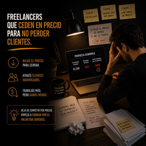 Freelancers que ceden en precio para no perder clientes