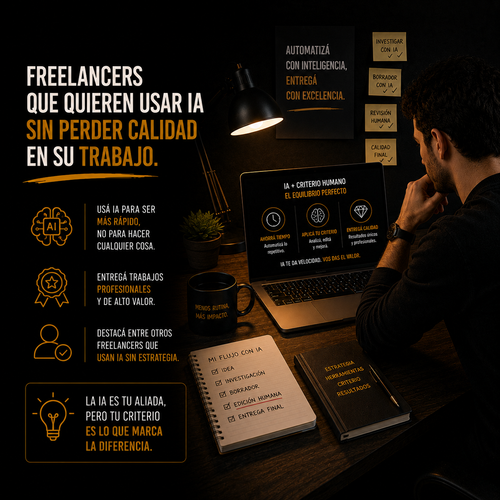Freelancers que quieren usar IA sin perder calidad en su trabajo