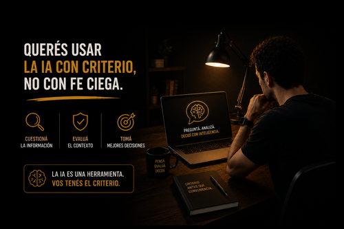Querés usar la IA con criterio, no con fe ciega