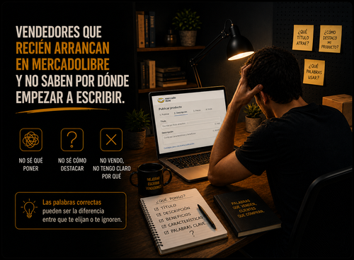 Vendedores que recién arrancan en MercadoLibre y no saben por dónde empezar a escribir